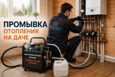 Промывка отопления на даче