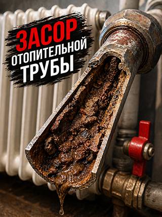 Видео промывки системы отопления от засора